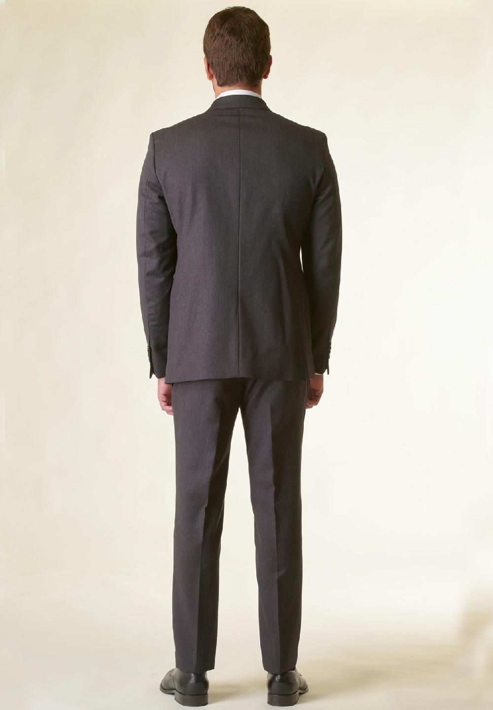 Angelico Abito antracite saglia di lana custom fit Prezzo Ridotto