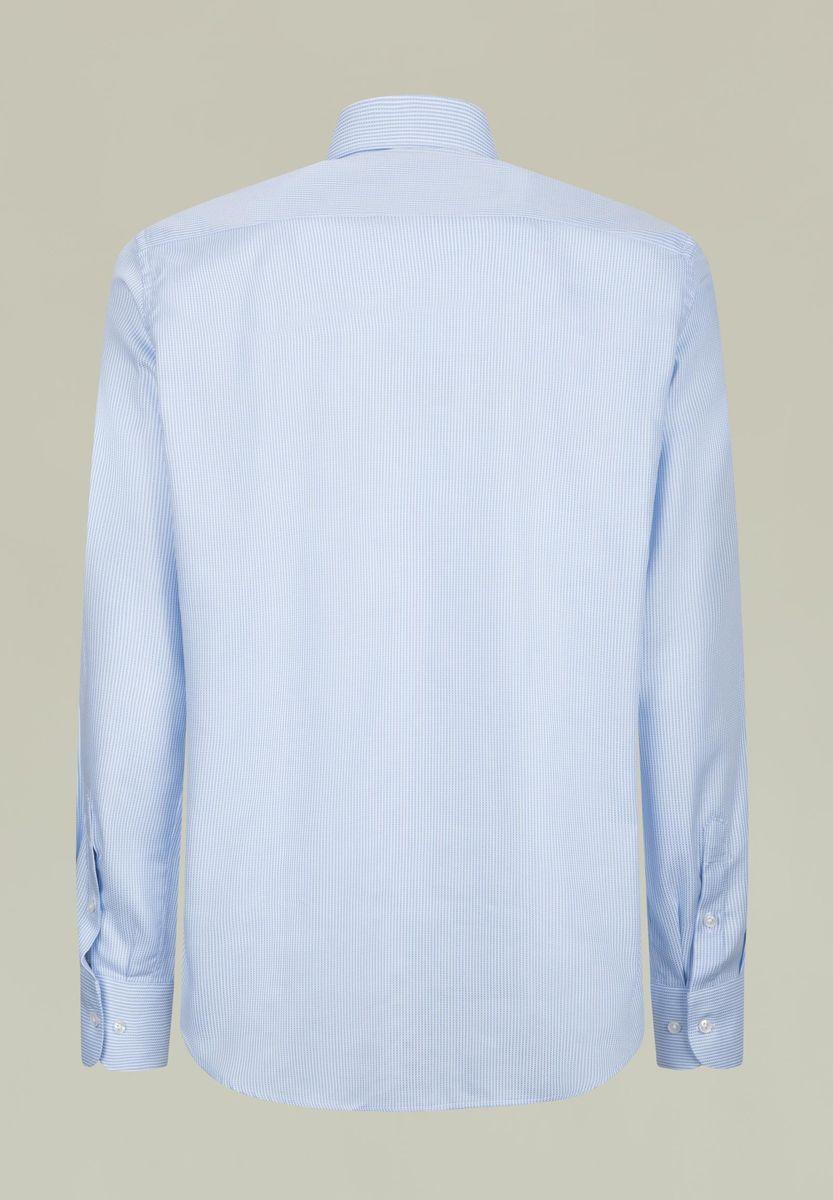 Angelico Camicia azzurra armatura quadretto francese regular fit Vendita Calda