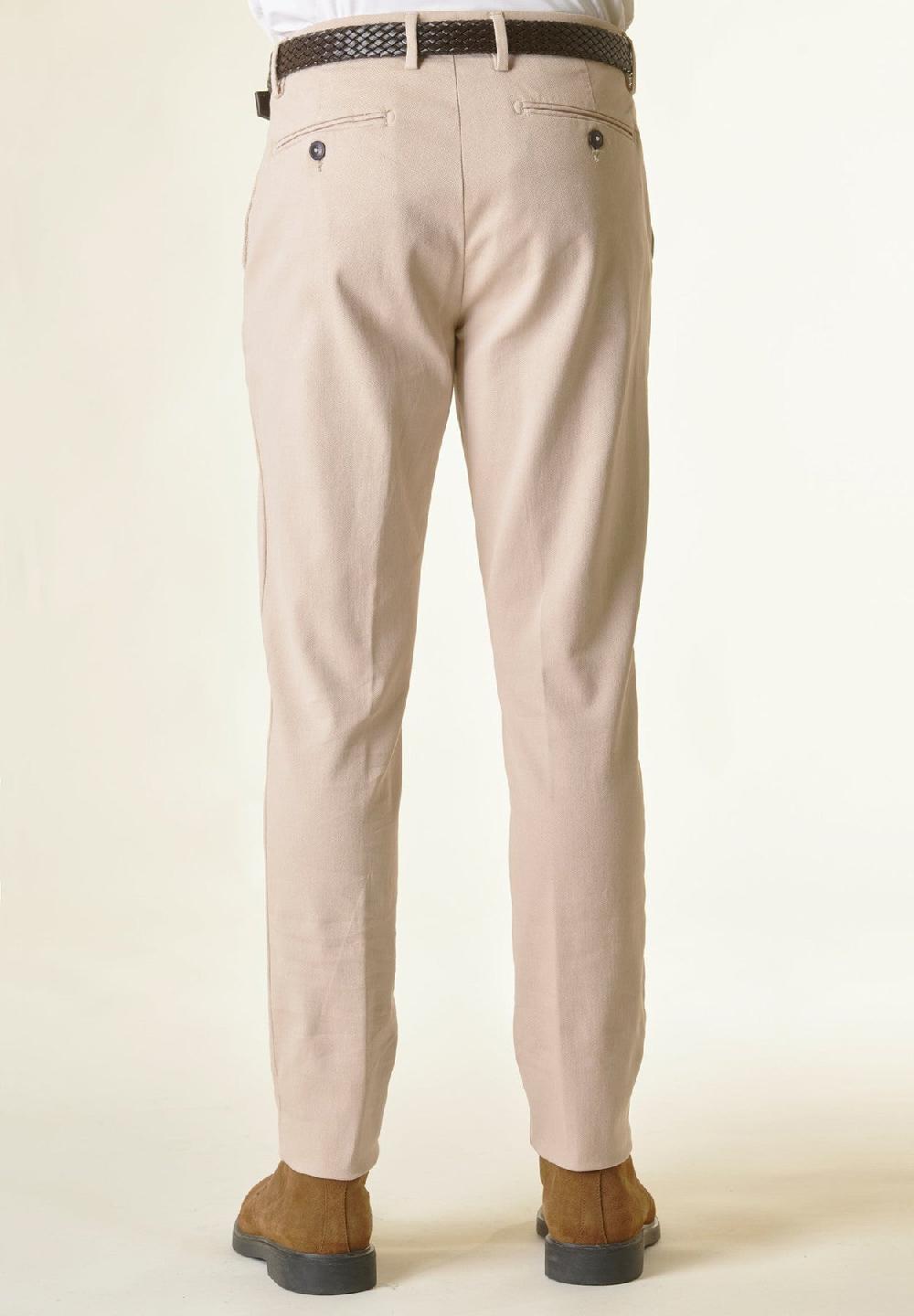 Angelico Pantalone beige armatura cotone slim Vendita Economica