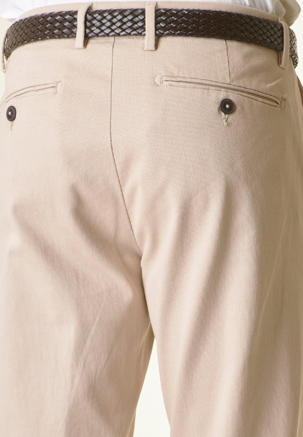 Angelico Pantalone beige armatura cotone slim Vendita Economica
