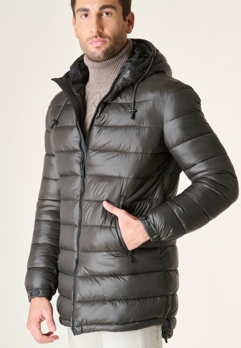Angelico Giaccone fango lungo trapuntato cappuccio anorak Vendite Flash
