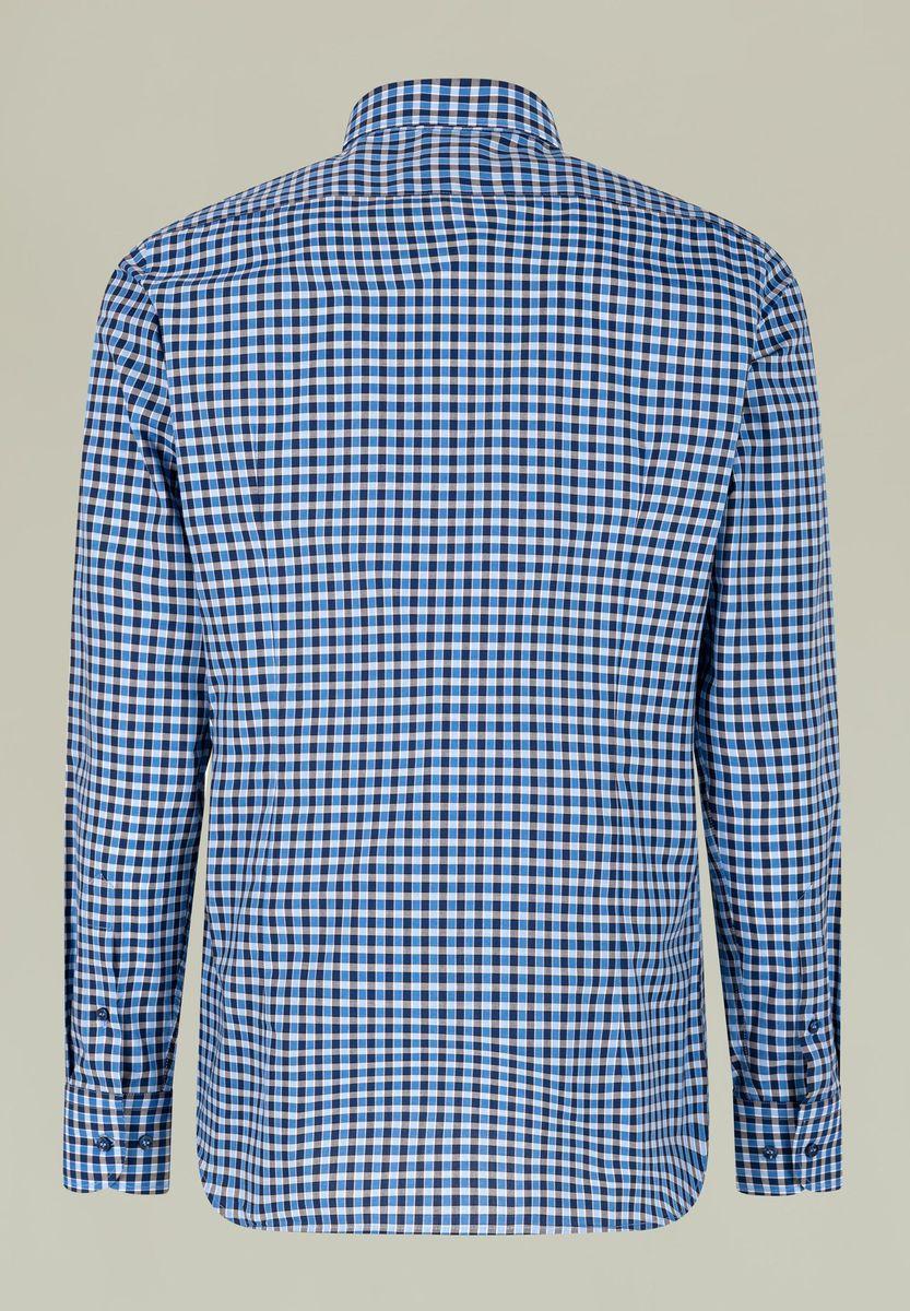 Angelico Camicia azzurro-blu quadretto BD slim Nuova