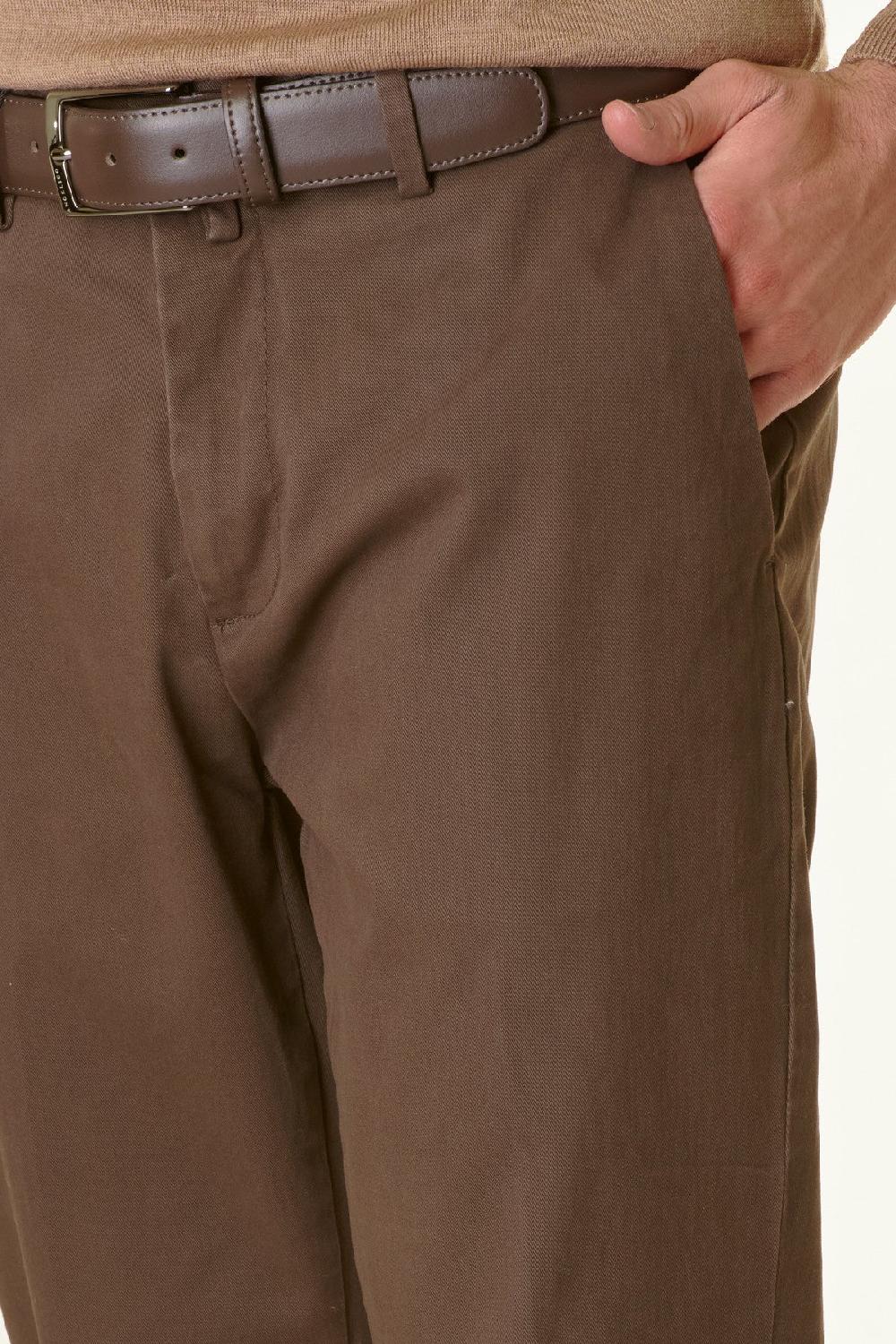 Angelico Pantalone moro twill stretch slim Italy