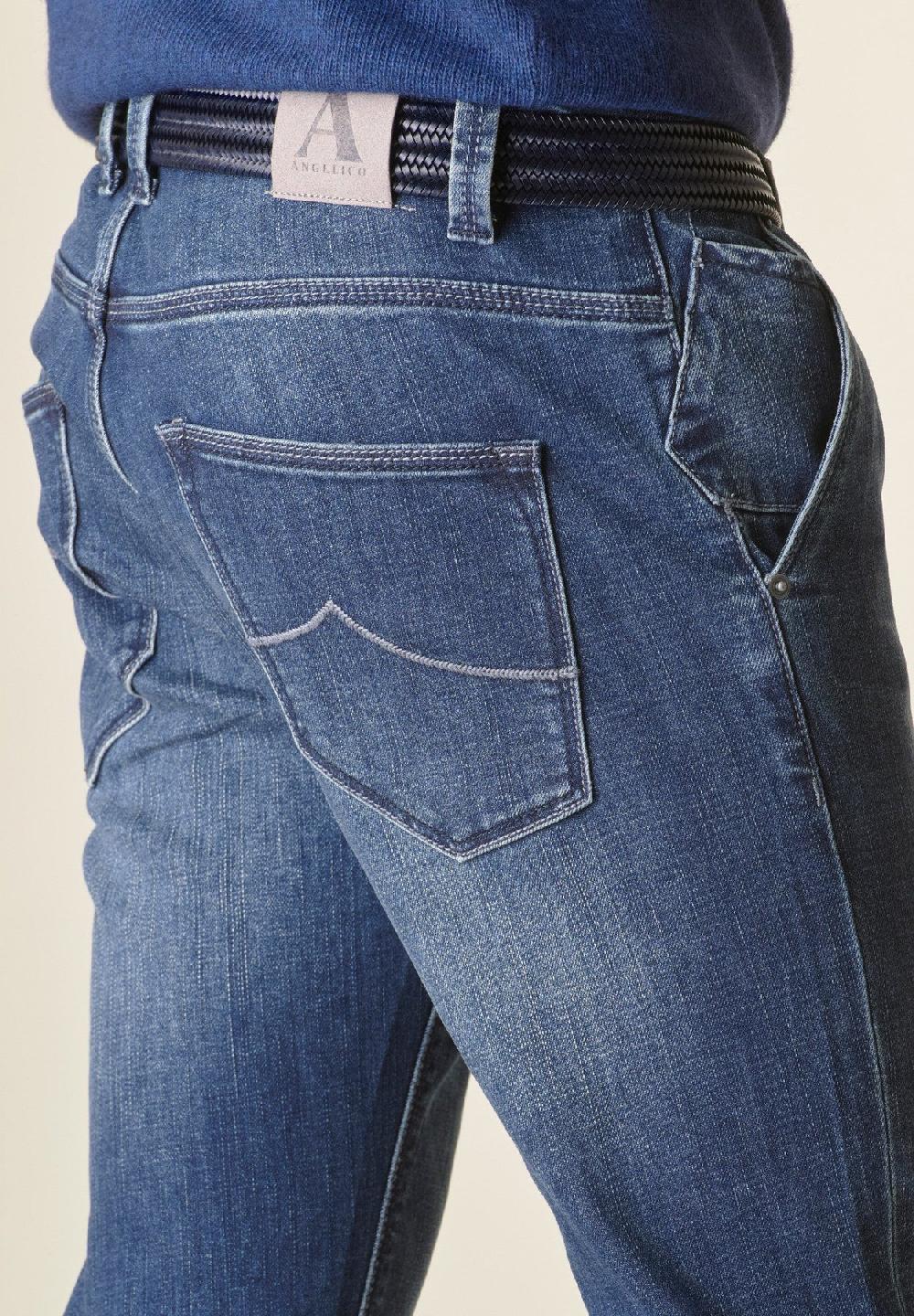 Angelico Jeans Custom tasche America Delave In Linea