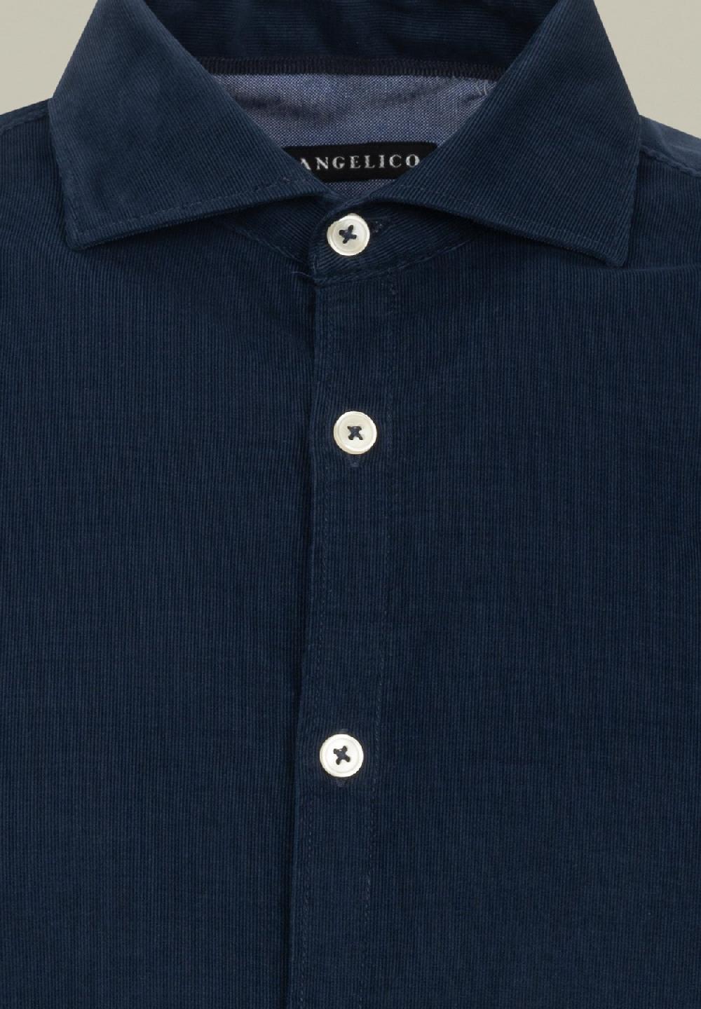 Angelico Camicia blu velluto Qualità