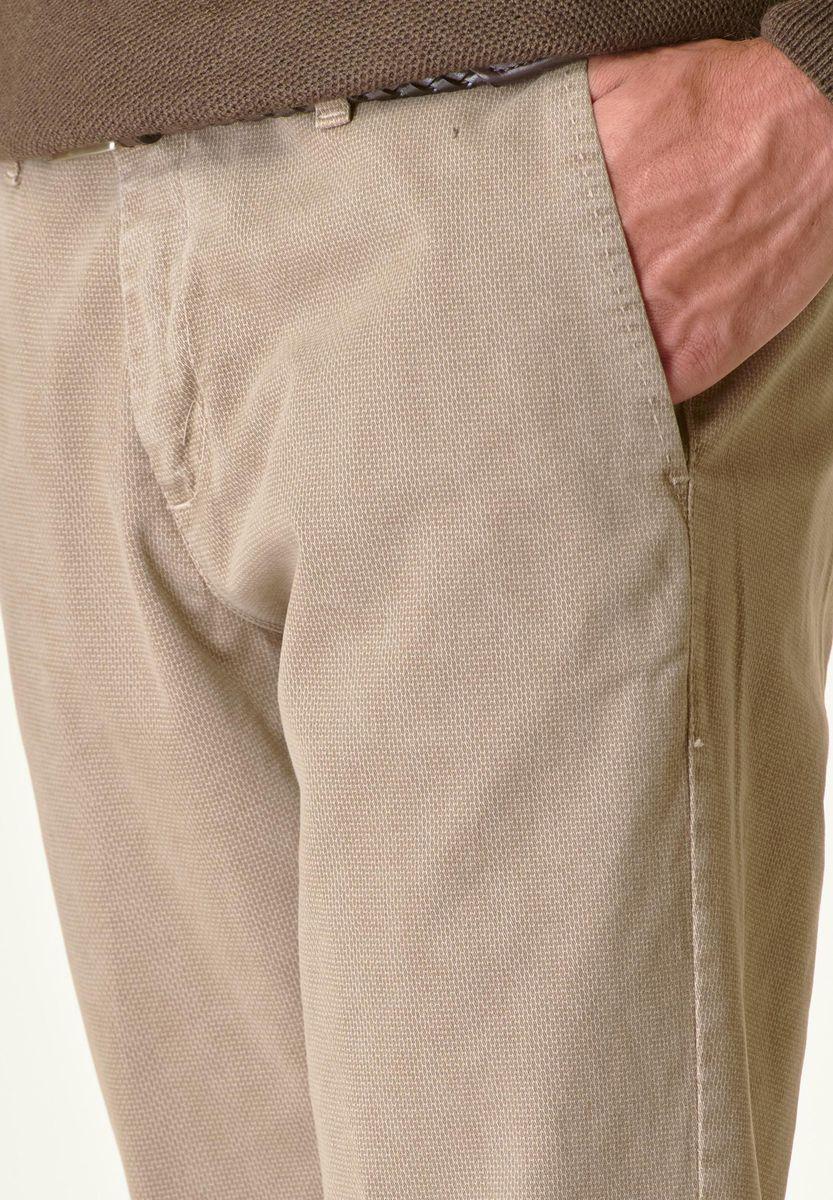 Angelico Pantalone mastice cotone micro-stampa regular Spedizione Gratuita
