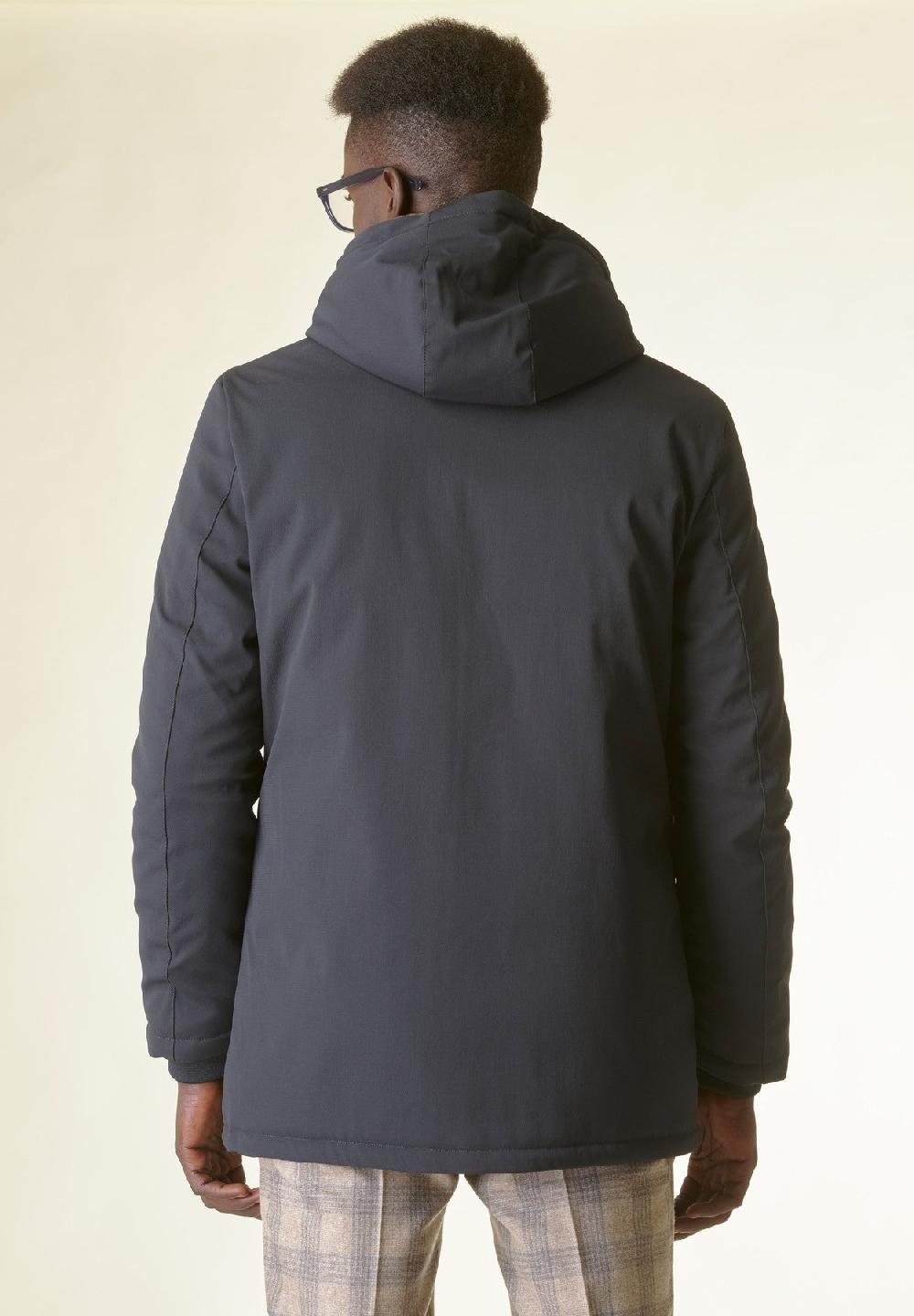 Angelico Giaccone blu con pelliccia Pezzi Unici