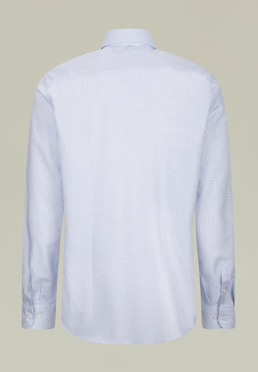Angelico Camicia bianca quadrettino blu regular fit Acquista Ora