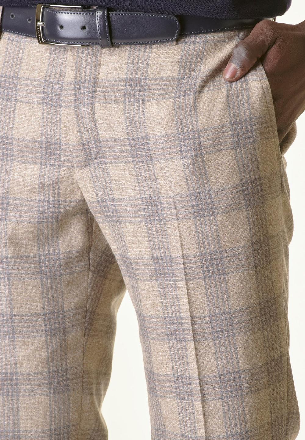 Angelico Pantalone galles naturale-grigio lana-cashmere Custom Promozione Limitata