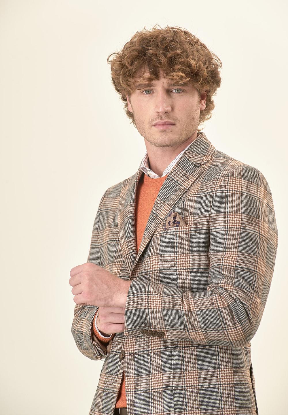 Angelico Giacca grigia Galles misto lana decostruita custom fit Offerte