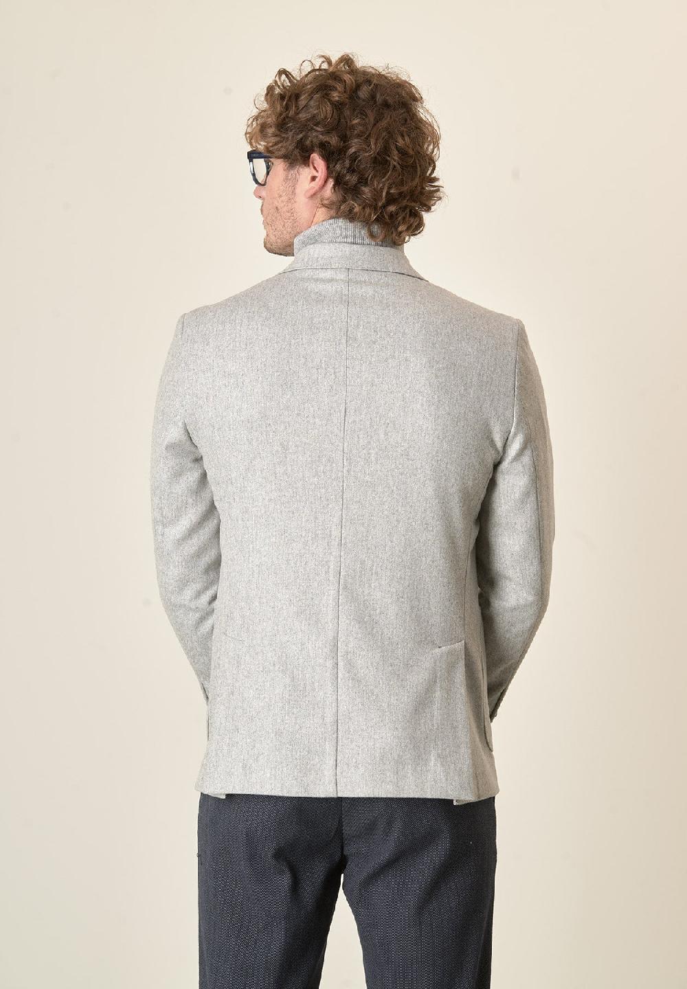 Angelico Giacca grigio chiaro misto lana decostruita custom fit Online Outlet