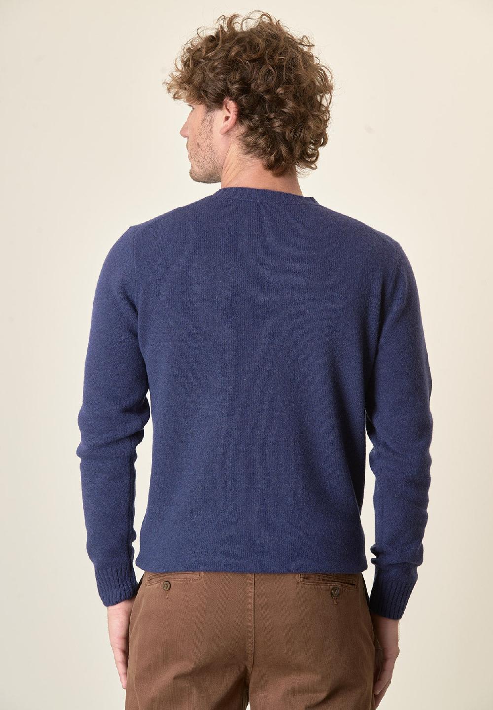 Angelico Girocollo bluette puro cashmere Italy