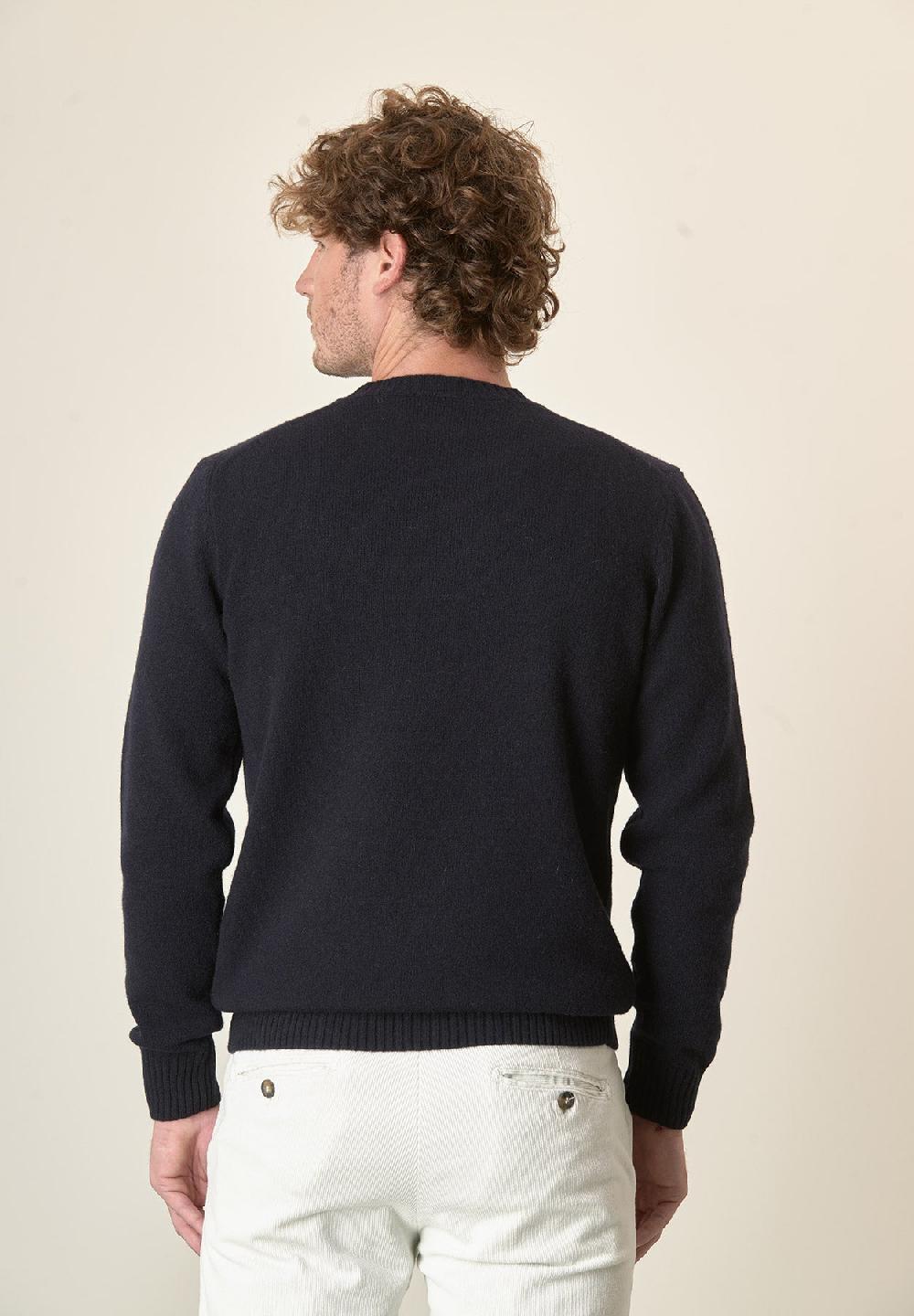 Angelico Girocollo blu puro cashmere Italia