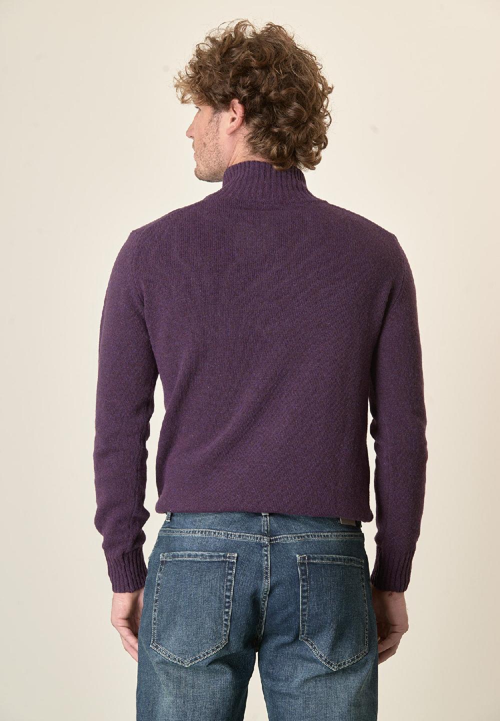 Angelico Lupetto viola misto lana Soddisfazione Garantita