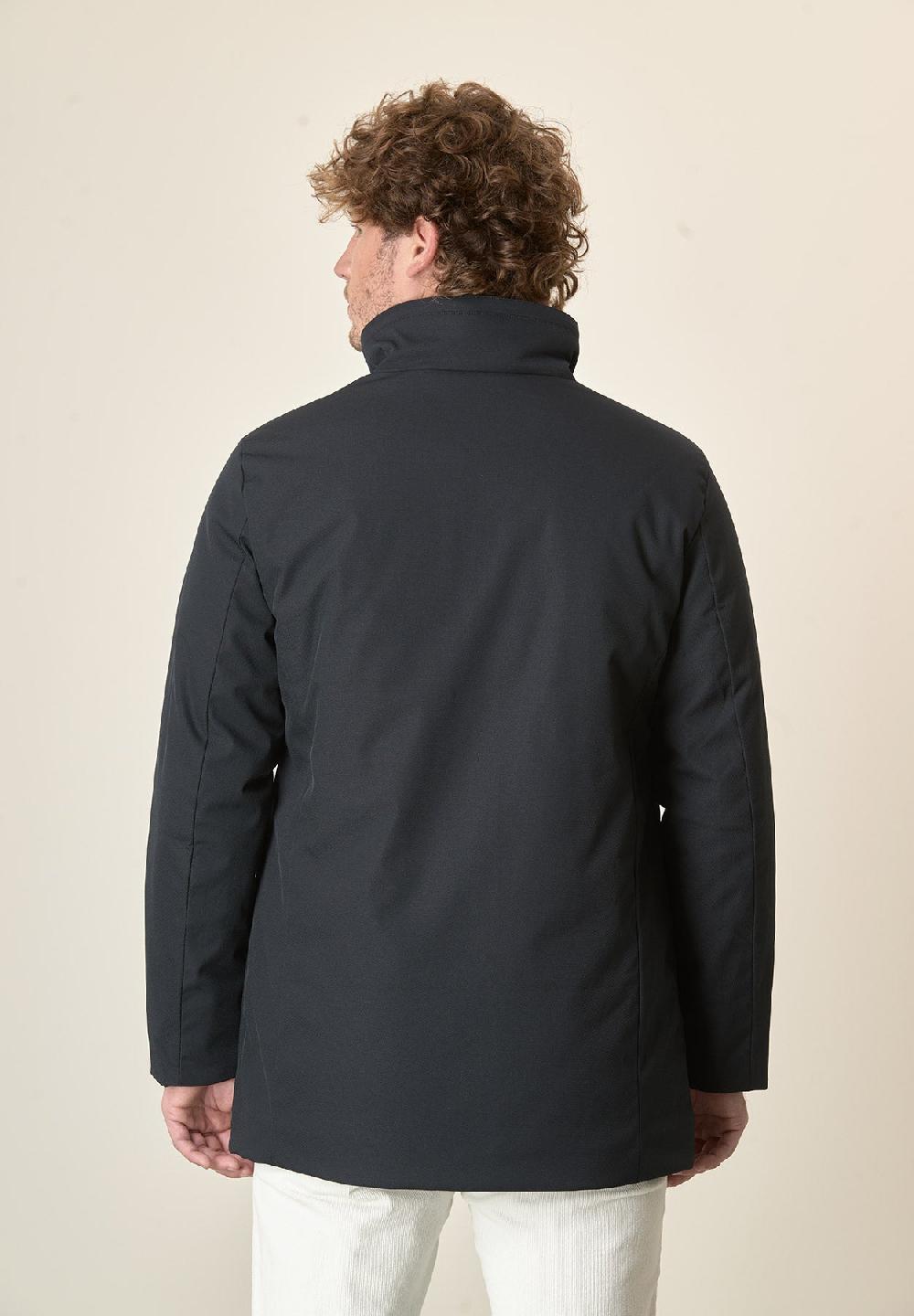 Angelico Parka blu navy pelliccia staccabile Acquista Ora