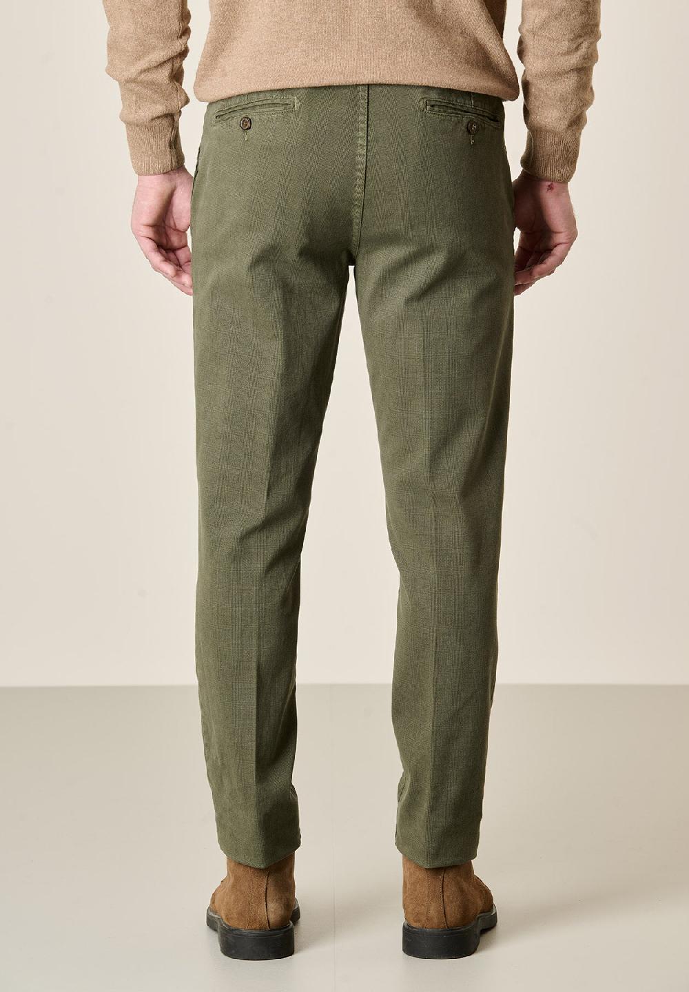 Angelico Pantalone verde militare Galles cotone stretch regular fit Affare Del Giorno