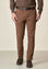 Angelico Pantalone marrone Galles cotone stretch regular fit Prezzo Ridotto