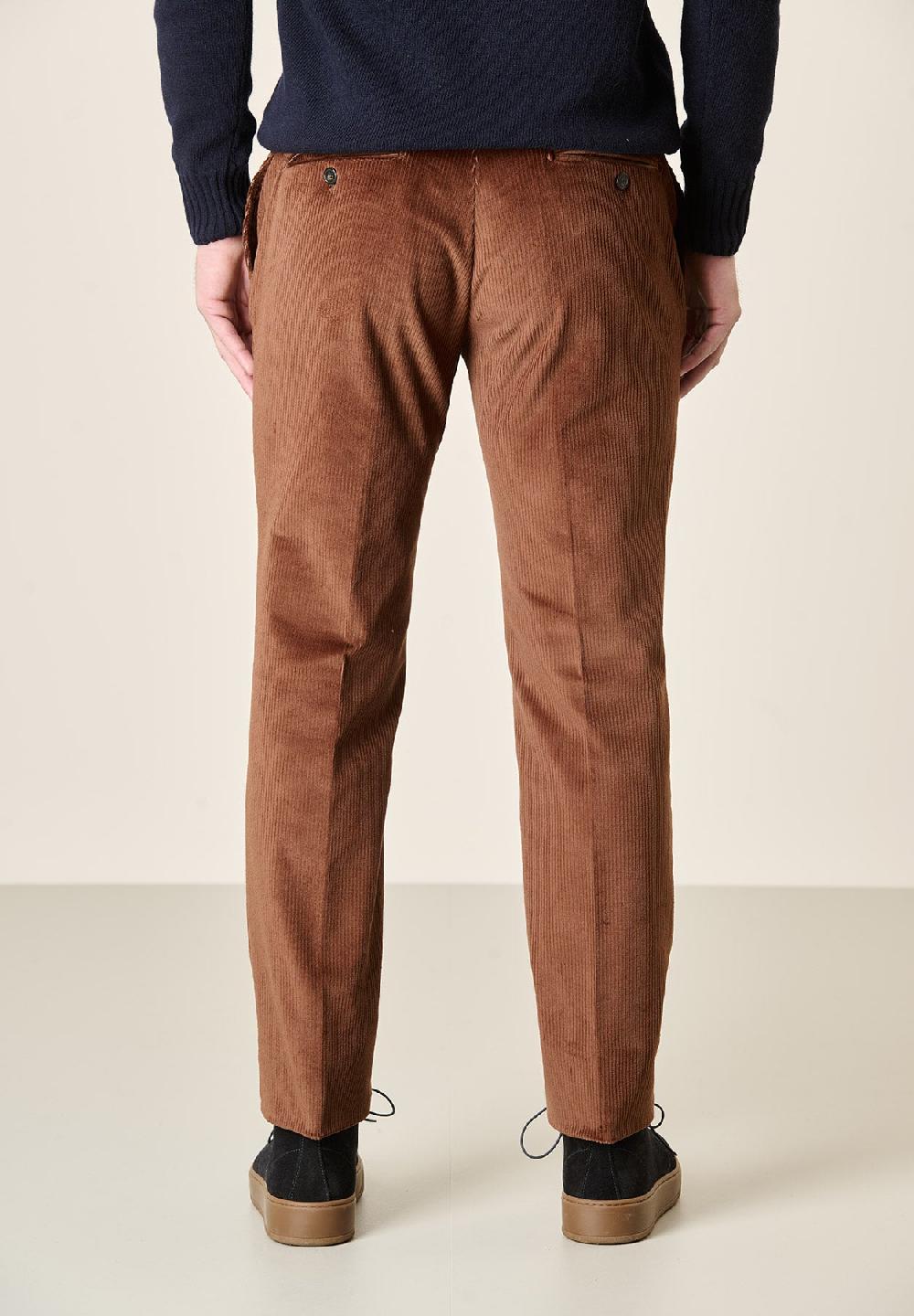 Angelico Pantalone moro velluto coste larghe custom fit Sottocosto