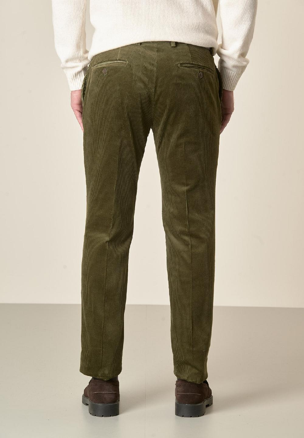 Angelico Pantalone verde velluto coste larghe custom fit Convenienza