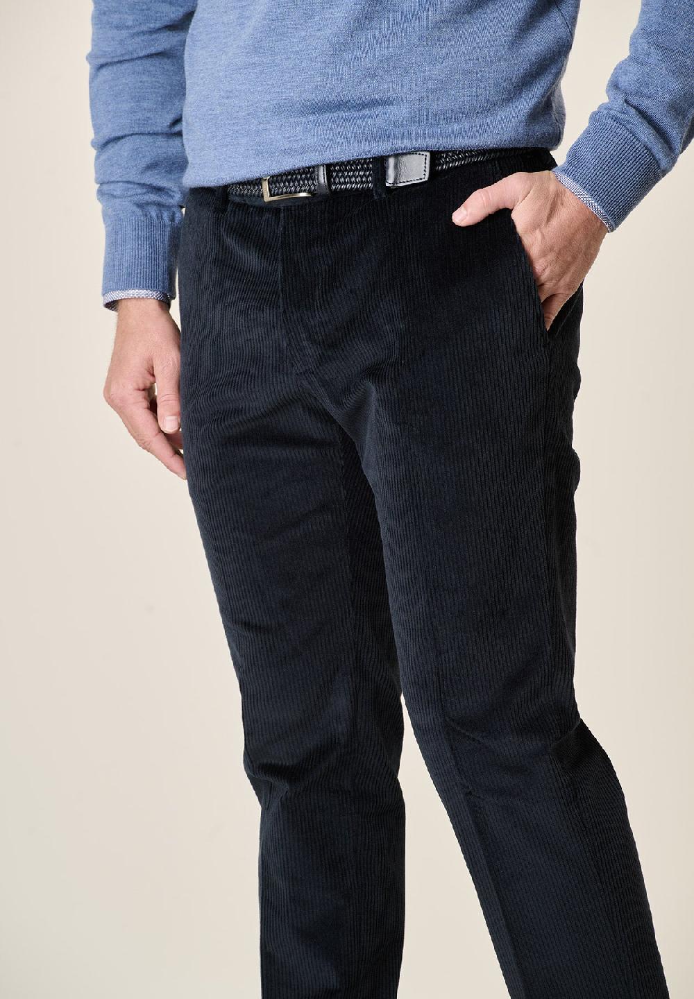 Angelico Pantalone blu velluto coste larghe custom fit Novità