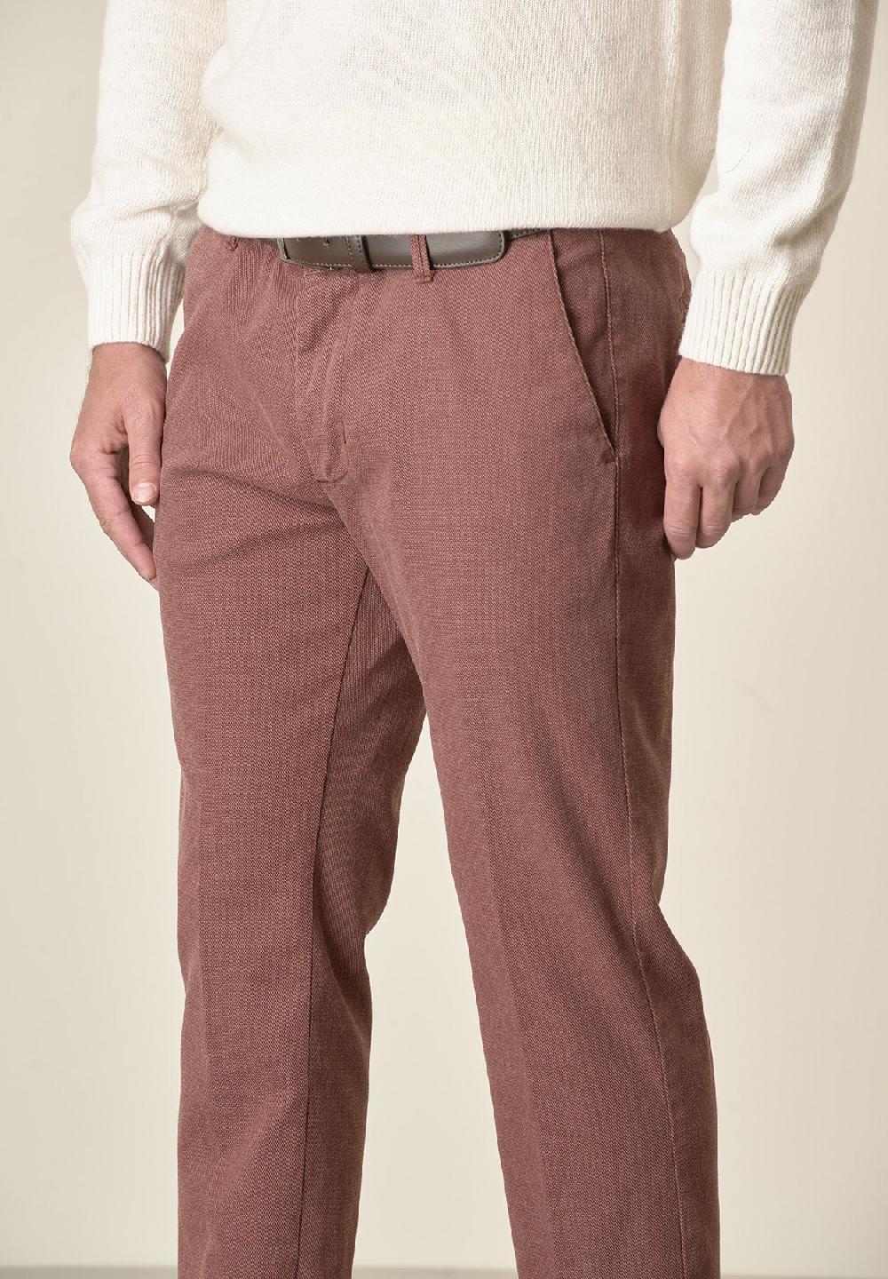 Angelico Pantalone mattone armatura cotone stretch slim fit Online