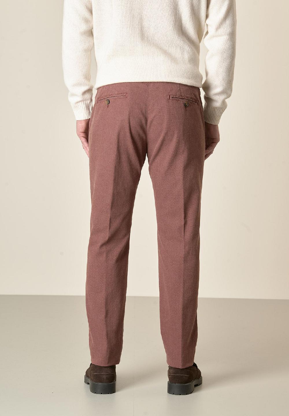Angelico Pantalone mattone armatura cotone stretch slim fit Online