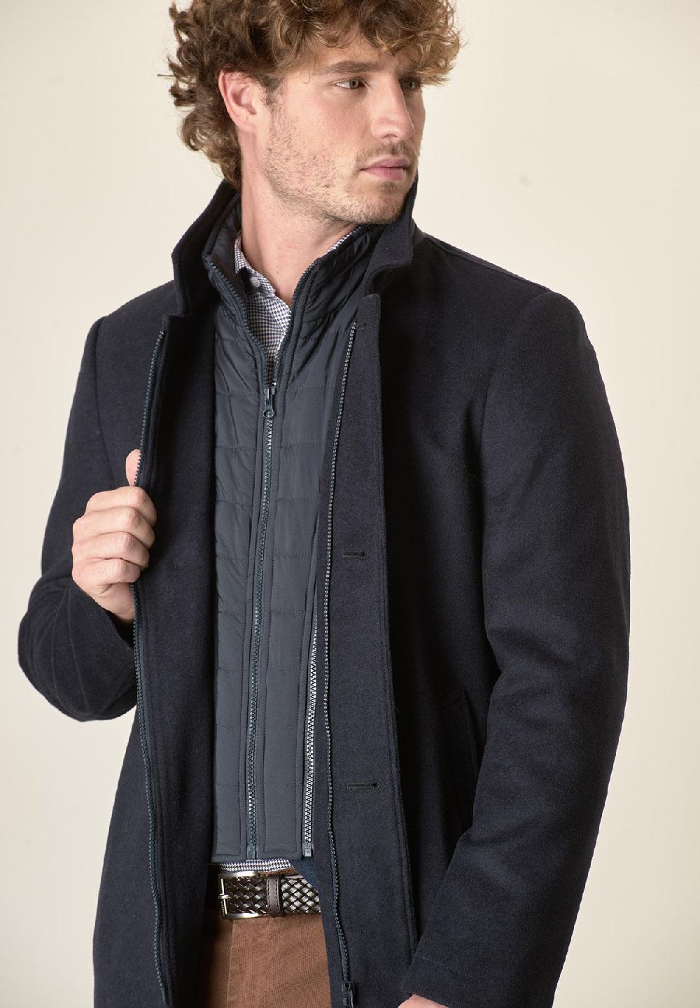 Angelico Cappotto blu collo coreano pettorina staccabile I Più Venduti