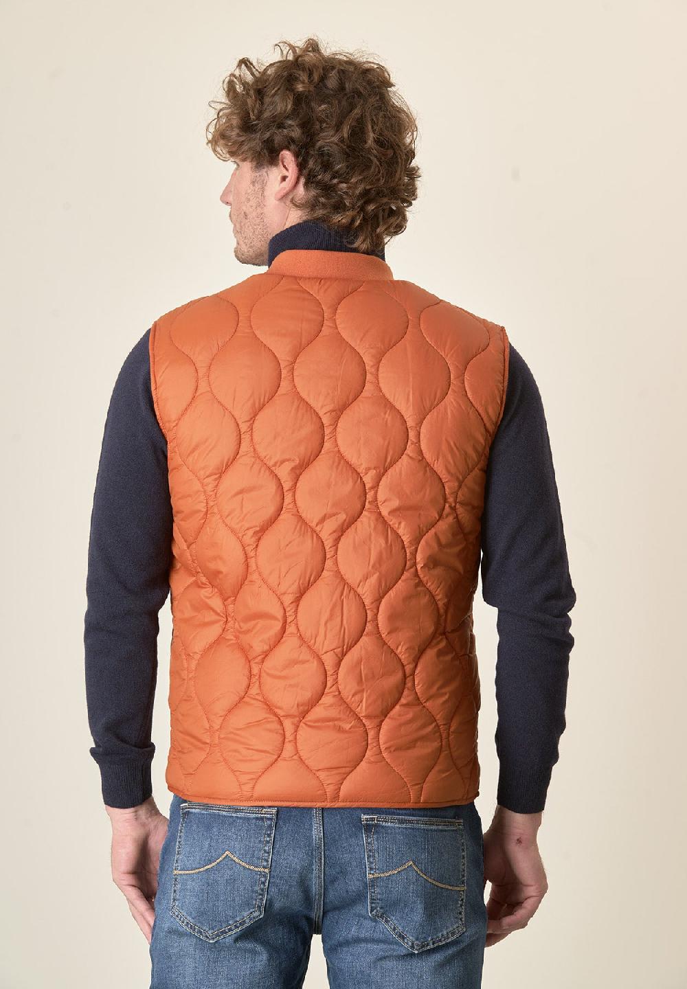 Angelico Gilet arancione trapuntato 2025