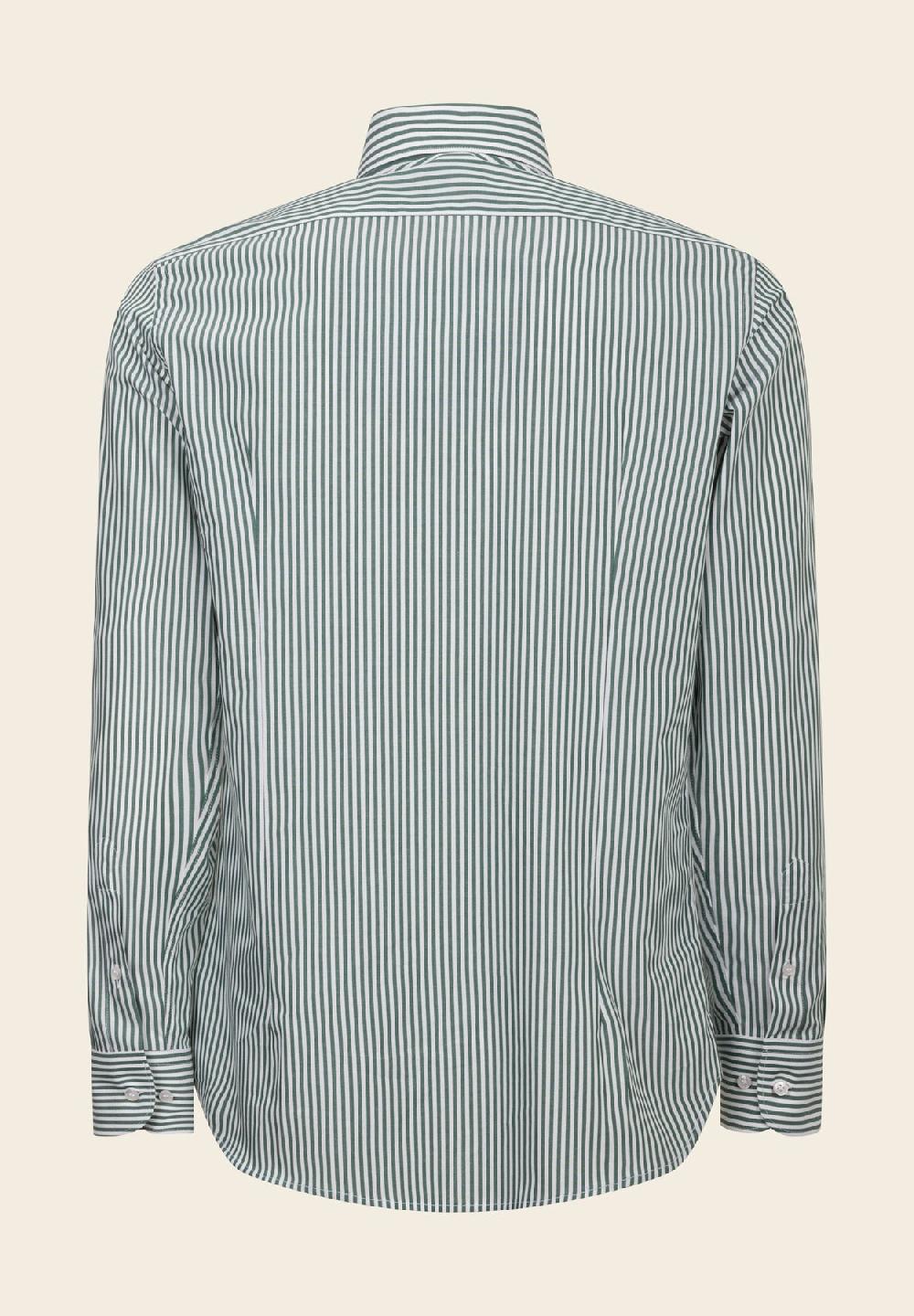 Angelico Camicia verde bacchettina cotone slim fit Vendita
