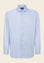 Angelico Camicia blu bianca bacchettina cotone comfort fit Fino Al -60%