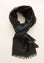 Angelico Sciarpa nera lana merinos frange Sconto