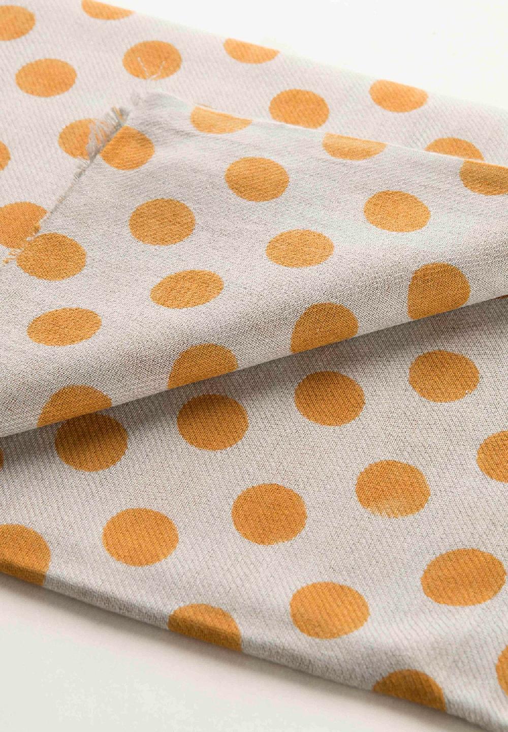 Angelico Sciarpa grigia pois coccio misto lana frange Outlet