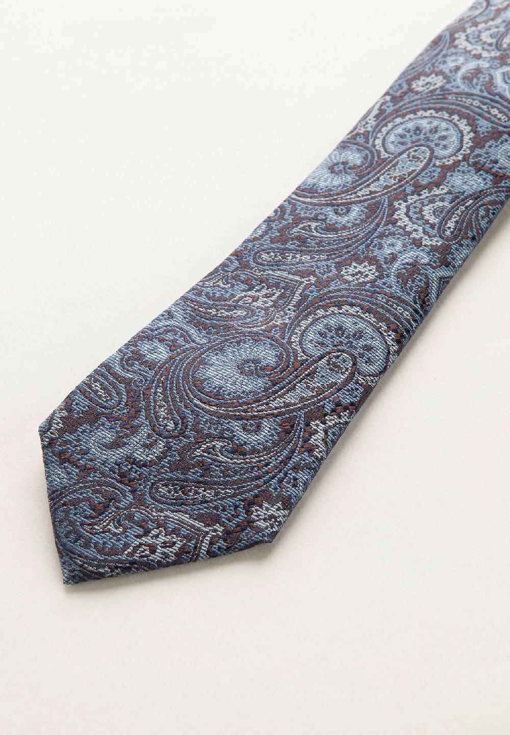 Angelico Cravatta blu greche seta Vendite Flash