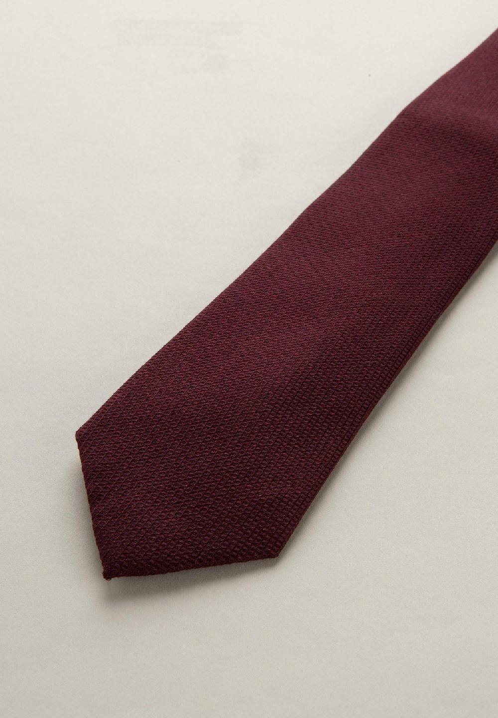 Angelico Cravatta bordeaux microarmatura seta cotone Qualità