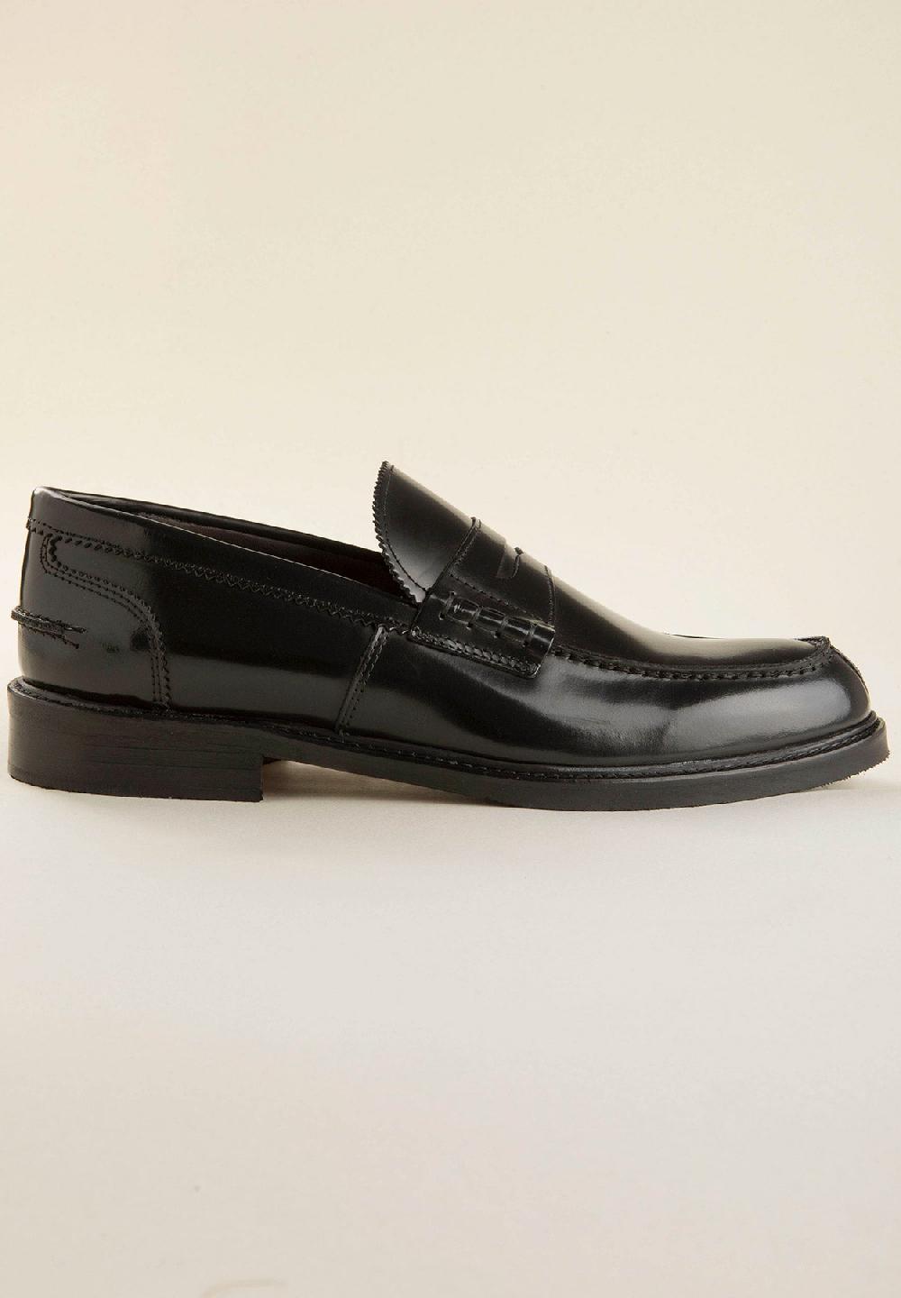 Angelico Mocassino nero pelle abrasivata Consegna Veloce