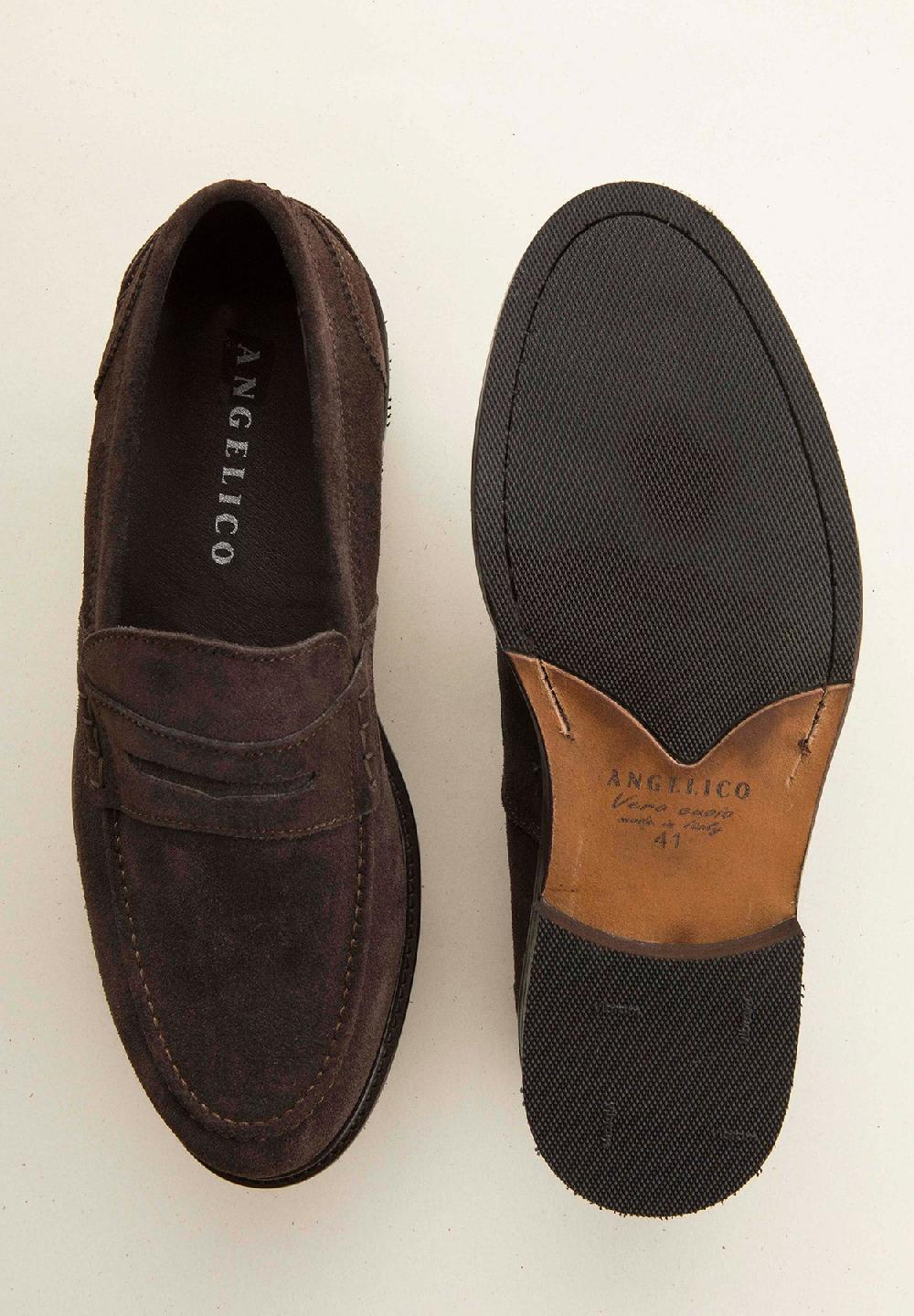 Angelico Mocassino moro scamosciato pelle Promozione Limitata