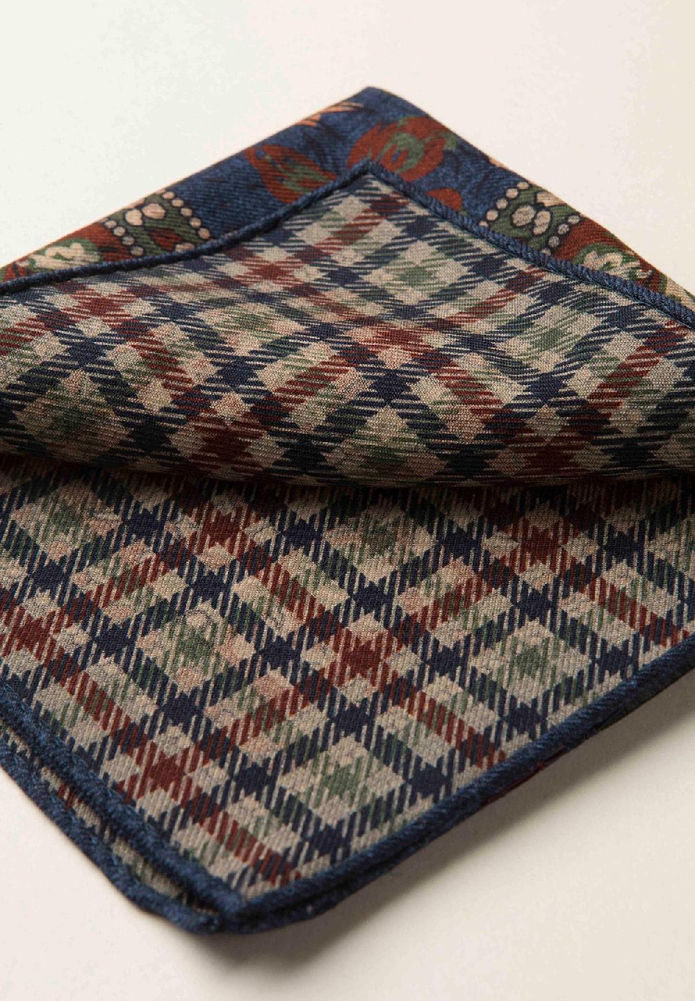 Angelico Pochette blu verde fronte retro lana Affare Del Giorno