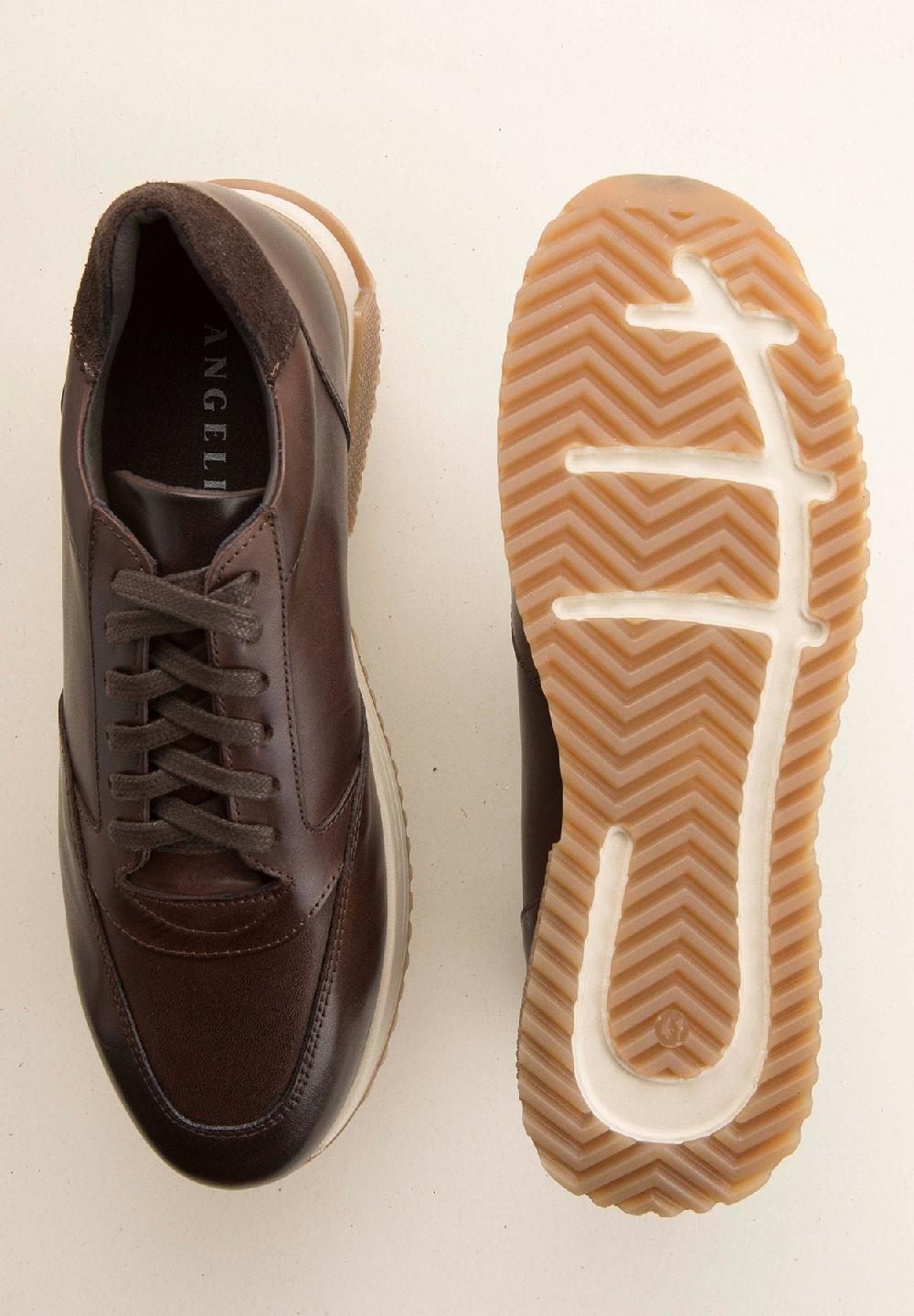 Angelico Sneakers moro pelle Outlet