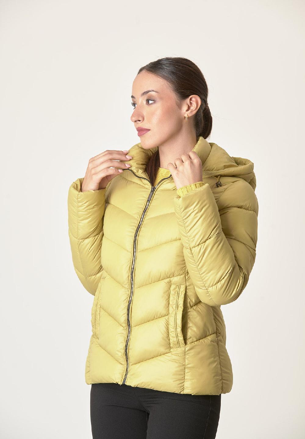Angelico Giubbino giallo trapuntato cappuccio staccabile Shopping Online