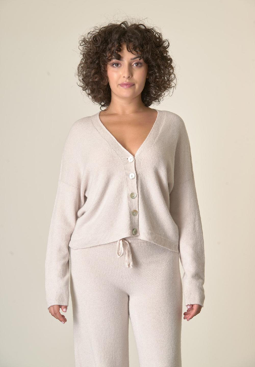 Angelico Cardigan avorio bottoni Offerte