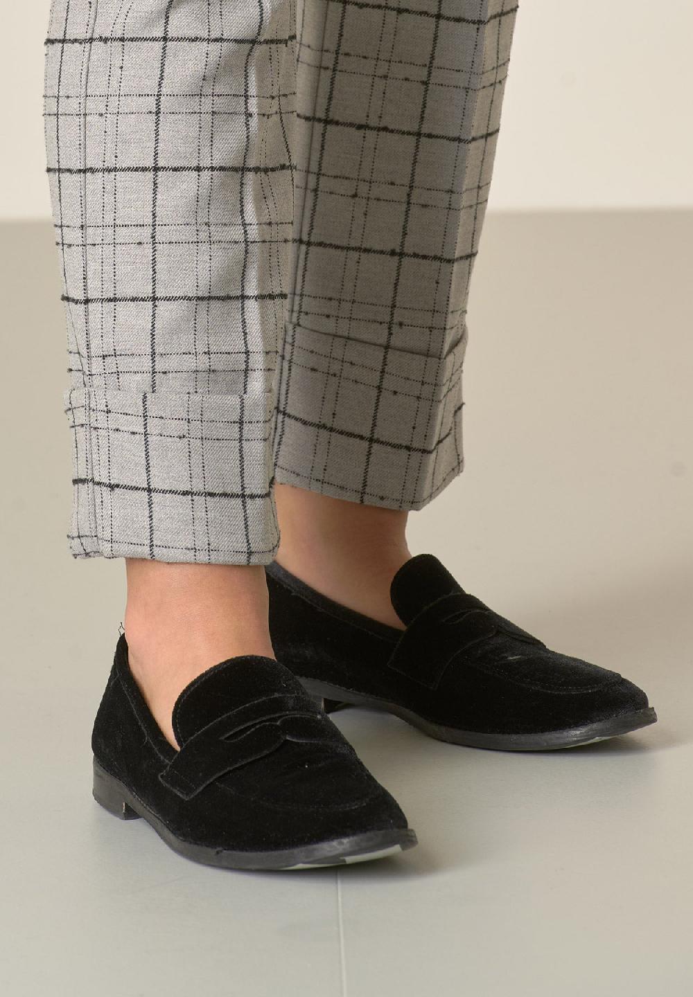 Angelico Pantalone grigio chiaro fantasia quadri risvolto Vendita Calda