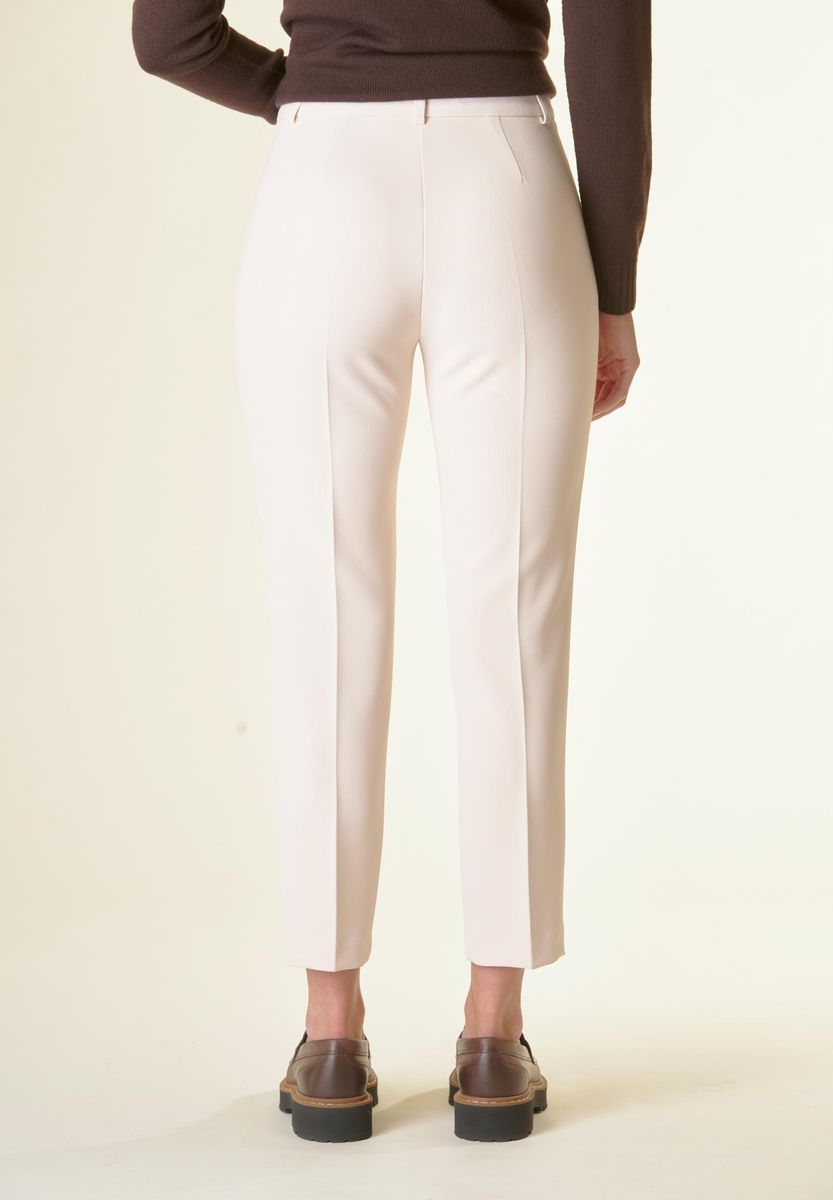 Angelico Pantalone panna crepe sigaretta In Saldo