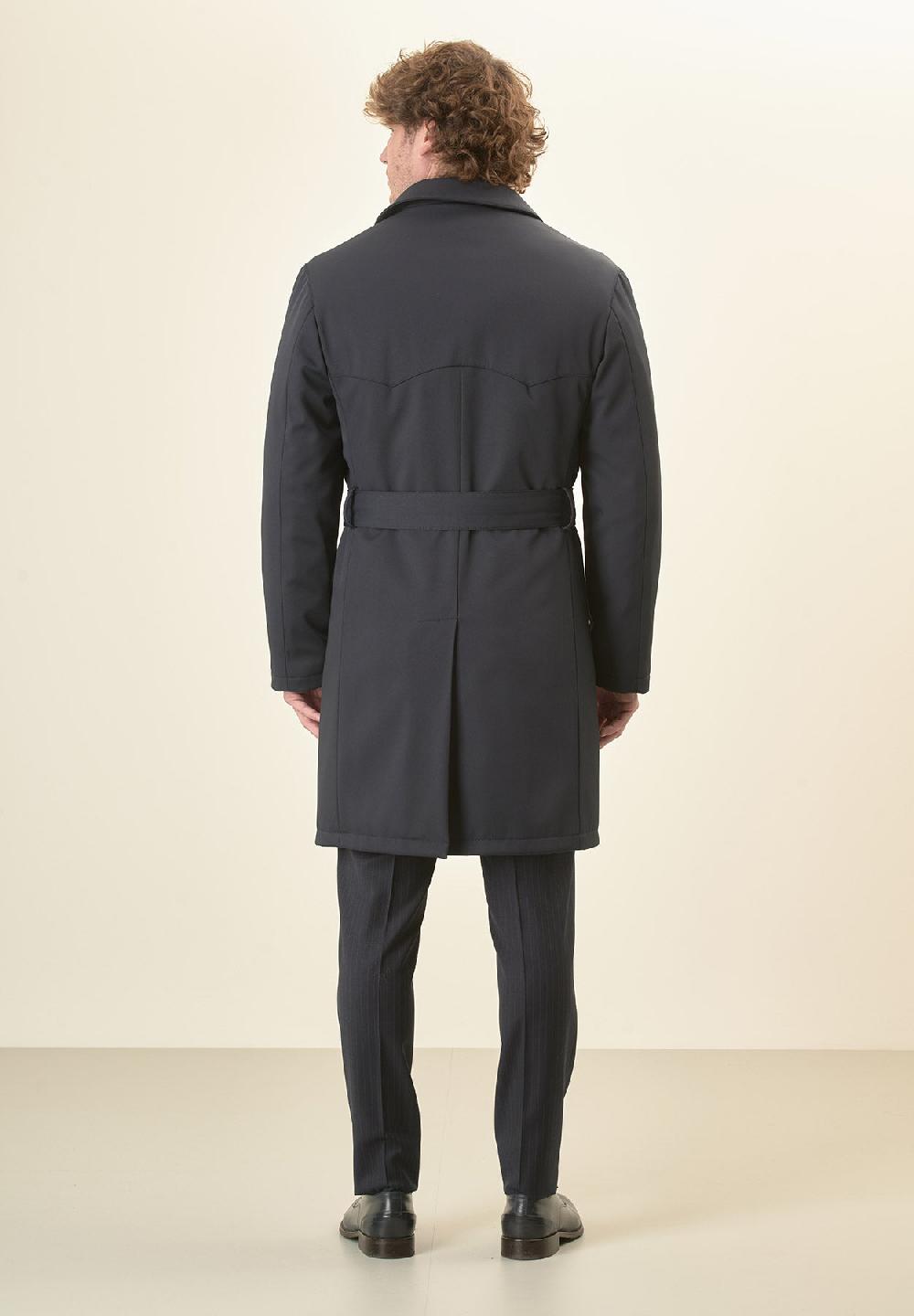 Angelico Trench blu doppiopetto con cintura Hotsell