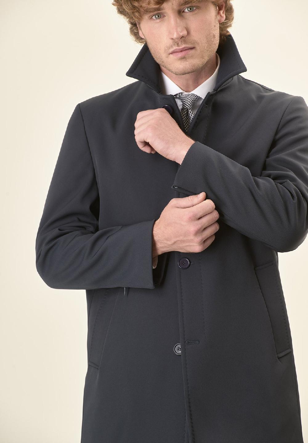 Angelico Impermeabile blu con bottoni Qualità Garantita