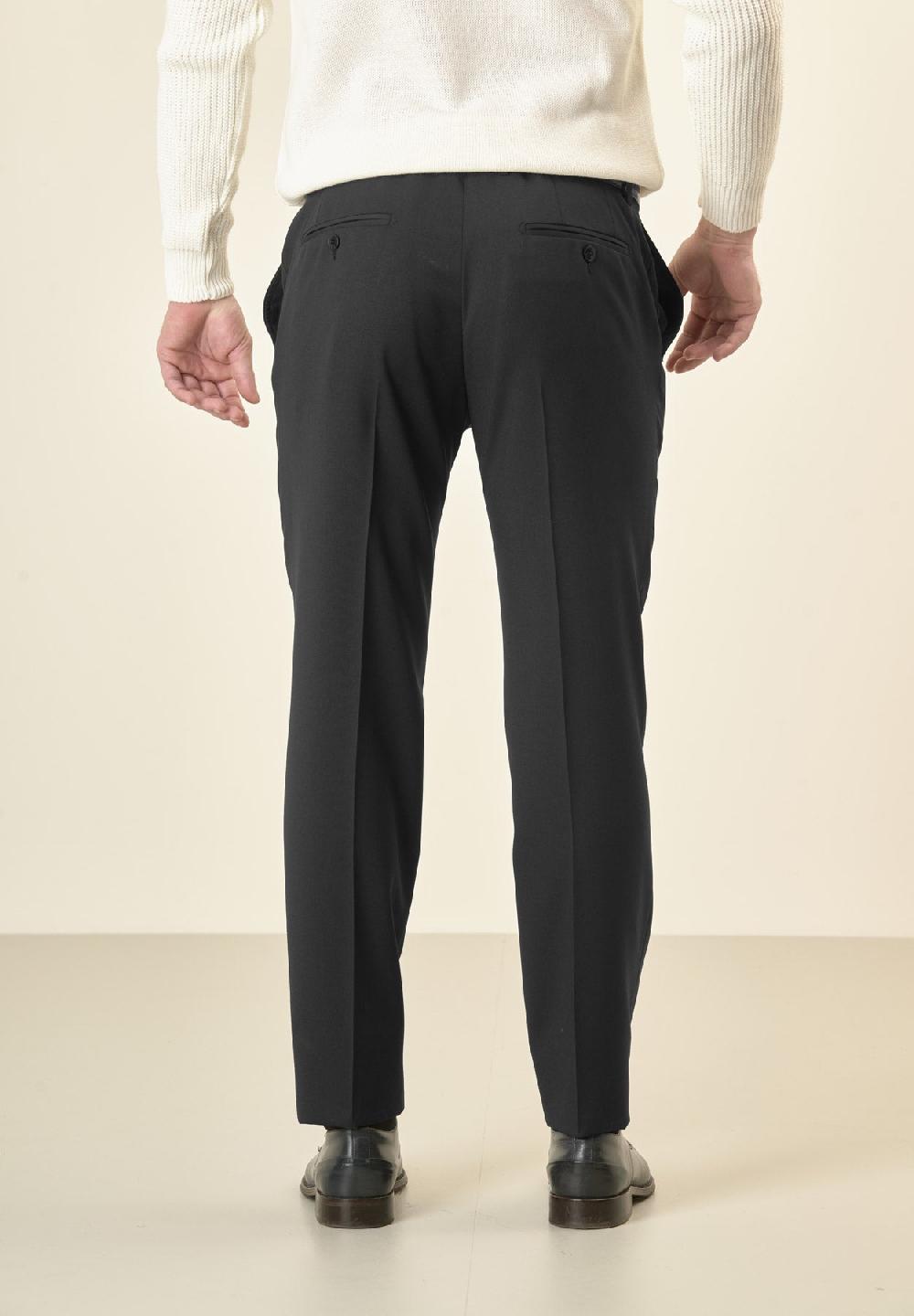 Angelico Pantalone antracite sallia lana vergine custom fit Consegna Veloce