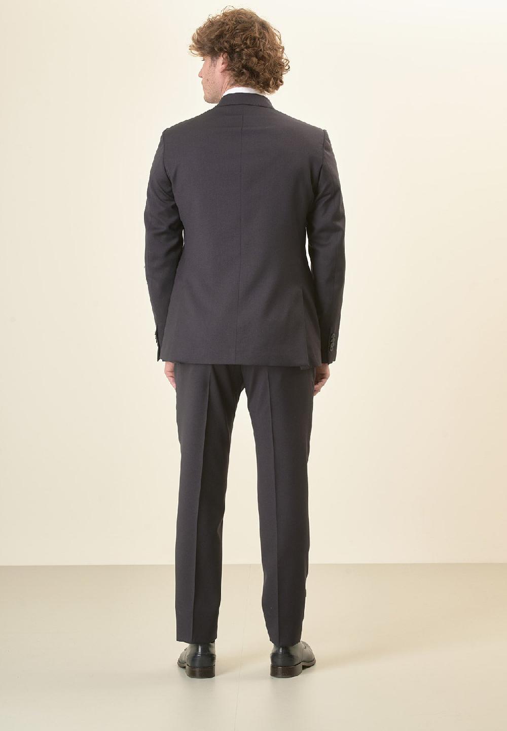 Angelico Abito blu sallia lana stretch custom fit Saldi Di Fabbrica