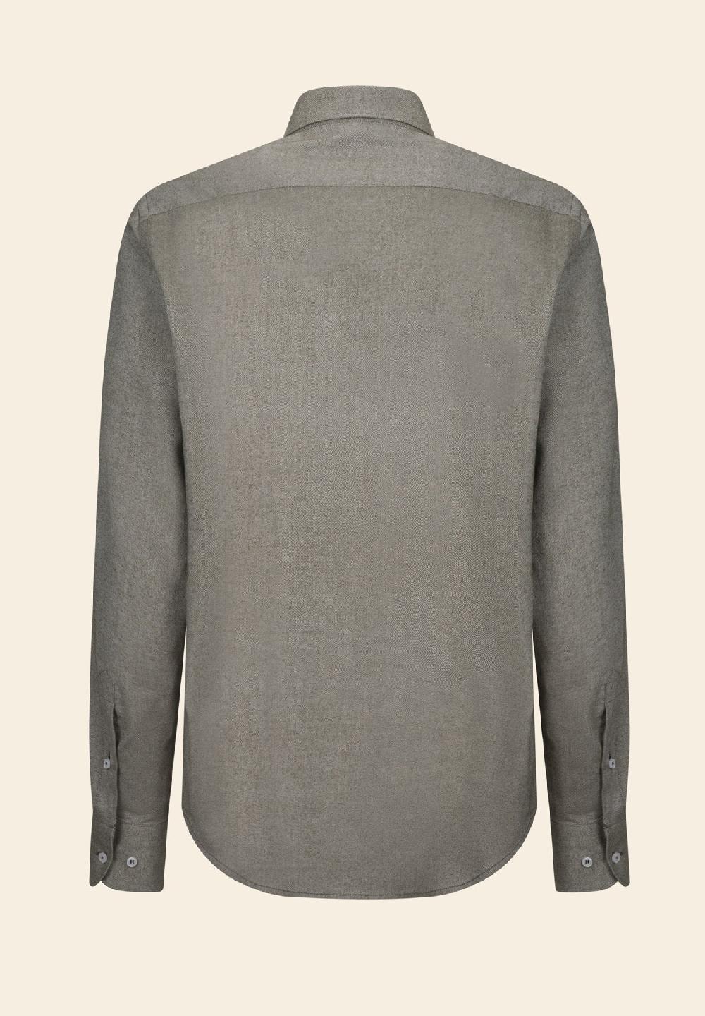 Angelico Camicia verde flanella cotone regular fit Negozio