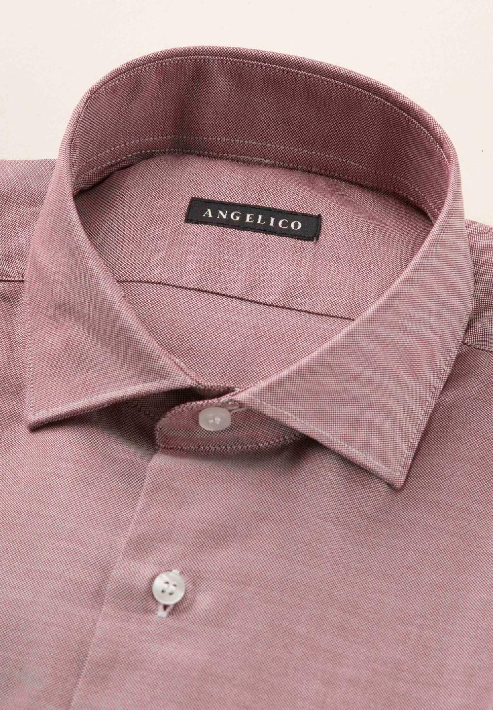 Angelico Camicia rossa oxford cotone slim fit Nuova