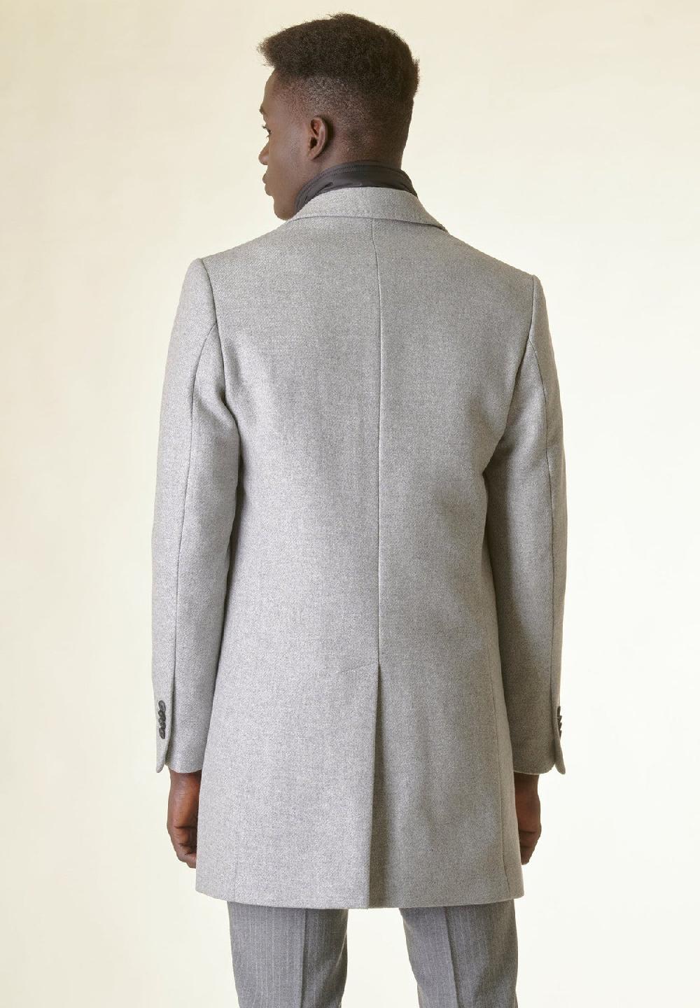 Angelico Cappotto grigio melange lana Promozione