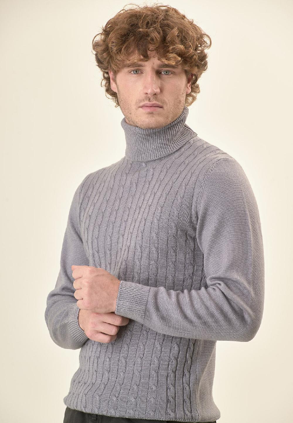 Angelico Dolcevita grigio trecce lana acidata Sconto